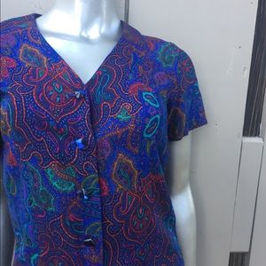Psychedelic Paisley vintage button down shirt